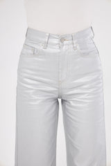 Solid Leather Baggy Loose Fit Trousers