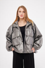 Silver Bomber Puff Waterproof Jacket