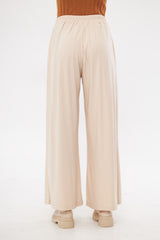 Wide-Leg Relaxed Fit Pleated  Trousers