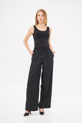 Drawstring Waist Baggy Solid Trouser