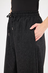 Drawstring Waist Baggy Solid Trouser