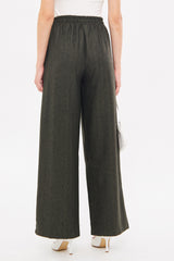 Drawstring Waist Baggy Solid Trouser