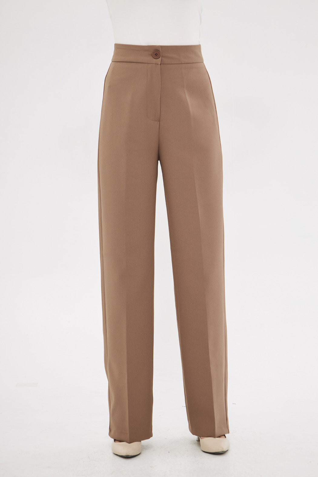 Formal Solid Straight Leg Trouser