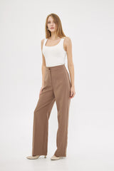 Formal Solid Straight Leg Trouser