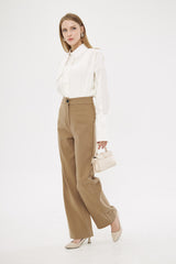 Formal Solid Straight Leg Trouser