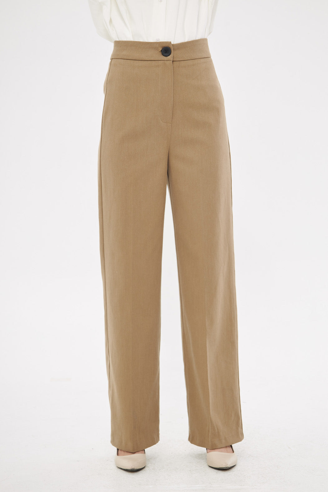 Formal Solid Straight Leg Trouser