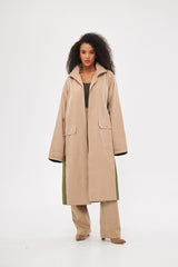 Oversized Solid Coat with Front Pockets