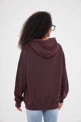 Relaxed Solid Hoodie with Front Pocket