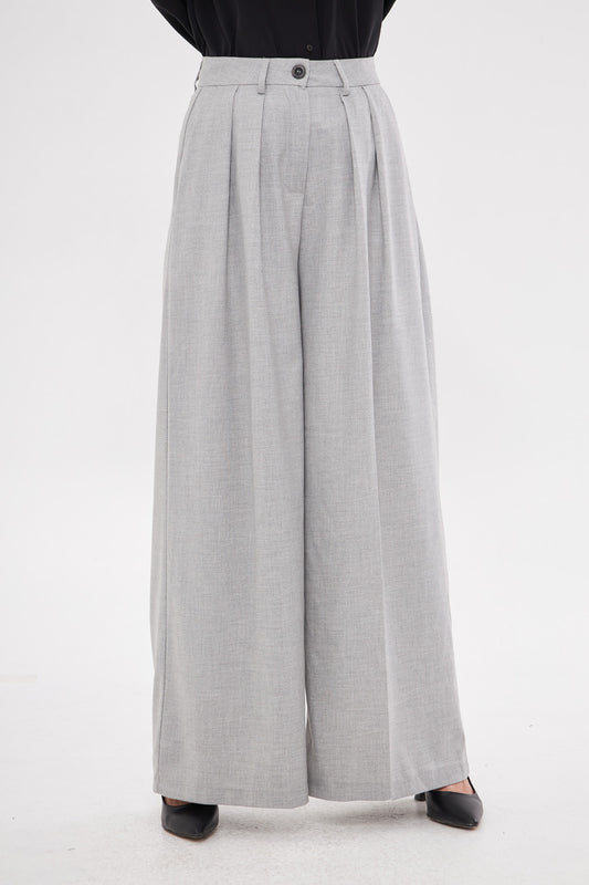 Loose Fit Formal Solid Wide Leg Trousers