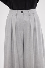 Loose Fit Formal Solid Wide Leg Trousers