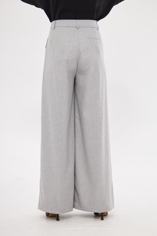 Loose Fit Formal Solid Wide Leg Trousers