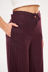 Stripped Two-Toned Slim Fit Trousers