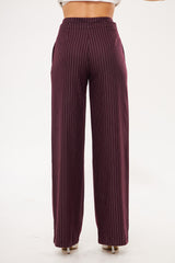 Stripped Two-Toned Slim Fit Trousers