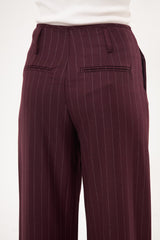 Stripped Two-Toned Wide Leg Trousers