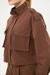 Utility Pocket Zip-Up Jacket with Modern Silhouette