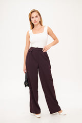 Straight Leg Solid Formal Trouser