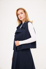 Sleeveless Open-Front Vest