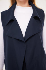 Sleeveless Open-Front Vest