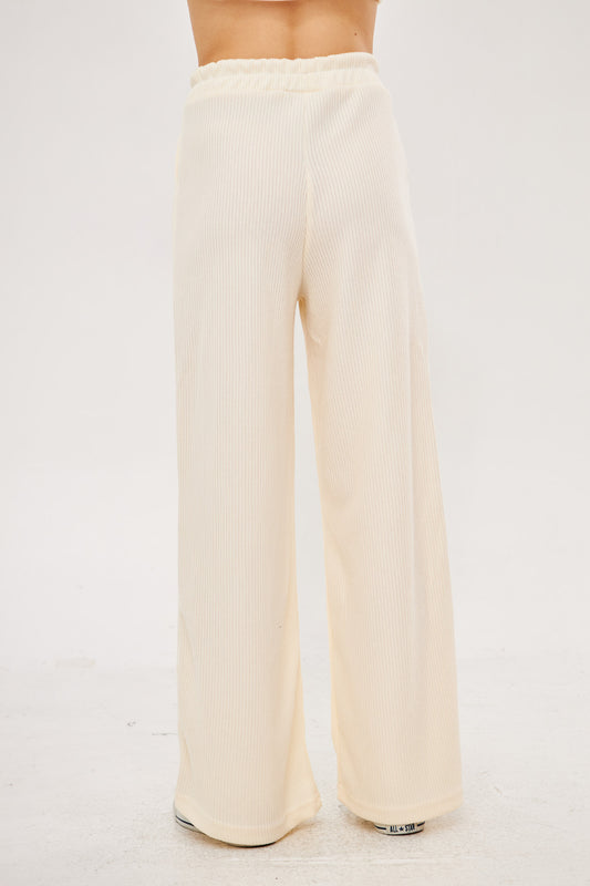 Textured Striped Solid Trousers