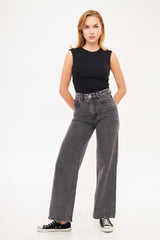 Straight Leg Solid Classic Denim Trouser