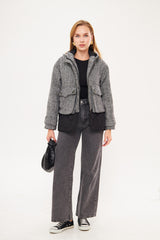 Quilted Contrast Tweed Jacket