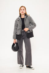 Quilted Contrast Tweed Jacket