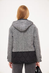 Quilted Contrast Tweed Jacket