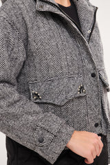 Quilted Contrast Tweed Jacket