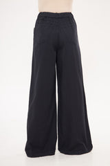 Drawstring Waist Baggy Solid Trouser