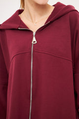 Relaxed Fit Solid Jacket Hoodie