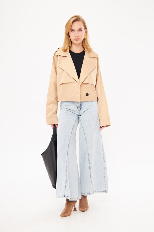 Cropped Trench Jacket