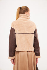 Shearling-Trim  Casual Utility Jacket