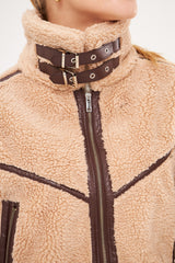 Shearling-Trim  Casual Utility Jacket