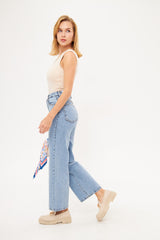 Straight Leg Solid Classic Denim Trouser