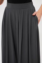 Wide Leg Relaxed Fit Pleated Trousers