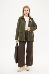 Bomber Solid Jacket with Front Pockets