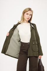 Bomber Solid Jacket with Front Pockets