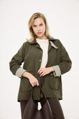 Bomber Solid Jacket with Front Pockets