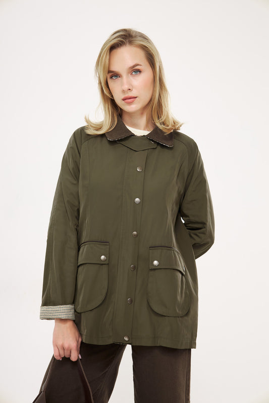 Bomber Solid Jacket with Front Pockets