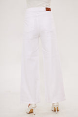 Straight Leg Solid Denim Trouser