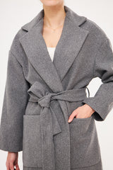 Textured Solid Maxi Coat with Pockets