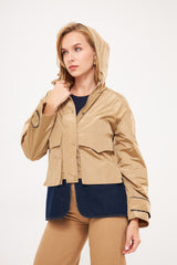 Utility Pocket Zip-Up Jacket with Modern Silhouette