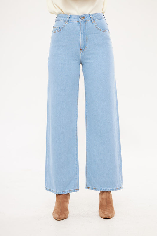 Straight Leg Solid Classic Denim Trouser