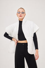 Short Sleeves Bomber Textured Jacket