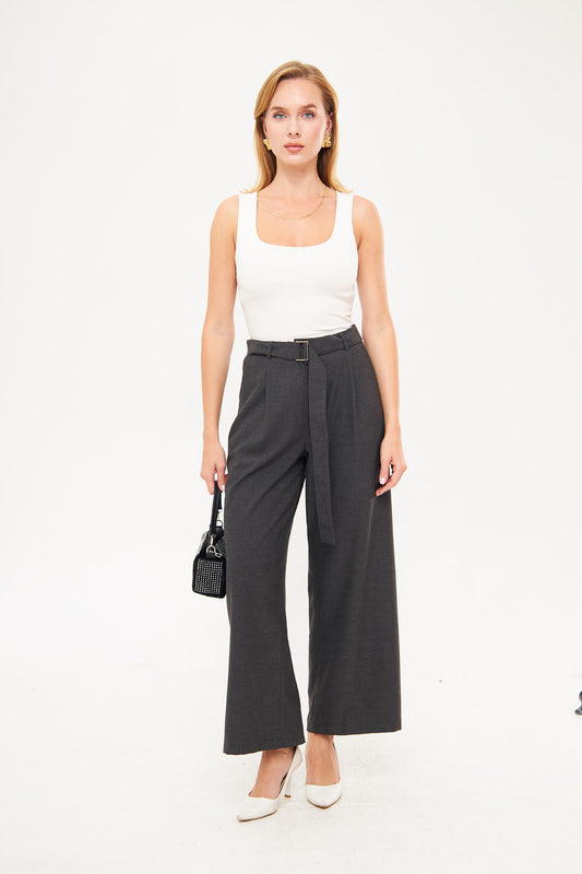 Formal Solid Straight Leg Trouser