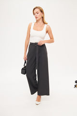 Formal Solid Straight Leg Trouser