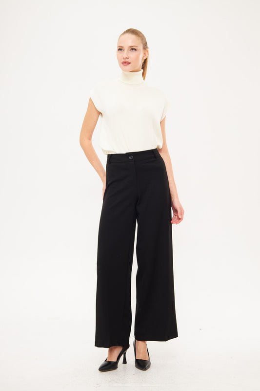 Formal Solid Straight Leg Trouser