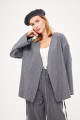 Wide Sleeve Open Front Jacket