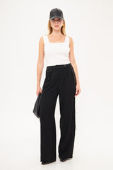 Straight Leg Solid Formal Trouser