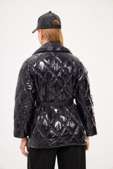 Glossy Quilted Oversized Jacket